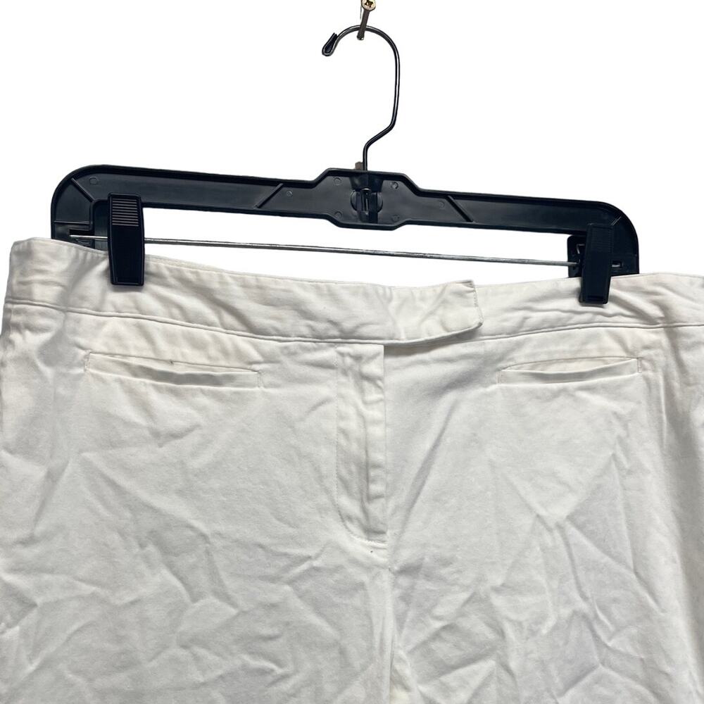 Simply Vera Time & Tru Womens Large Cropped White Cotton Blend Capri Pants - Picture 7 of 10